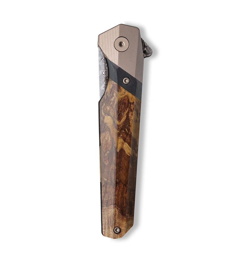 Live Edge  Pocket Knife - Noelle (Wood Burl, 704013)