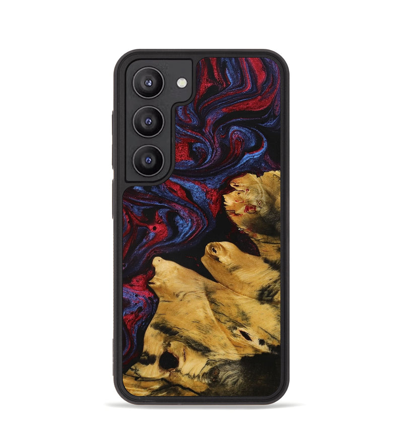 Galaxy S23 Wood+Resin Phone Case - Jazlyn (Red, 704120)