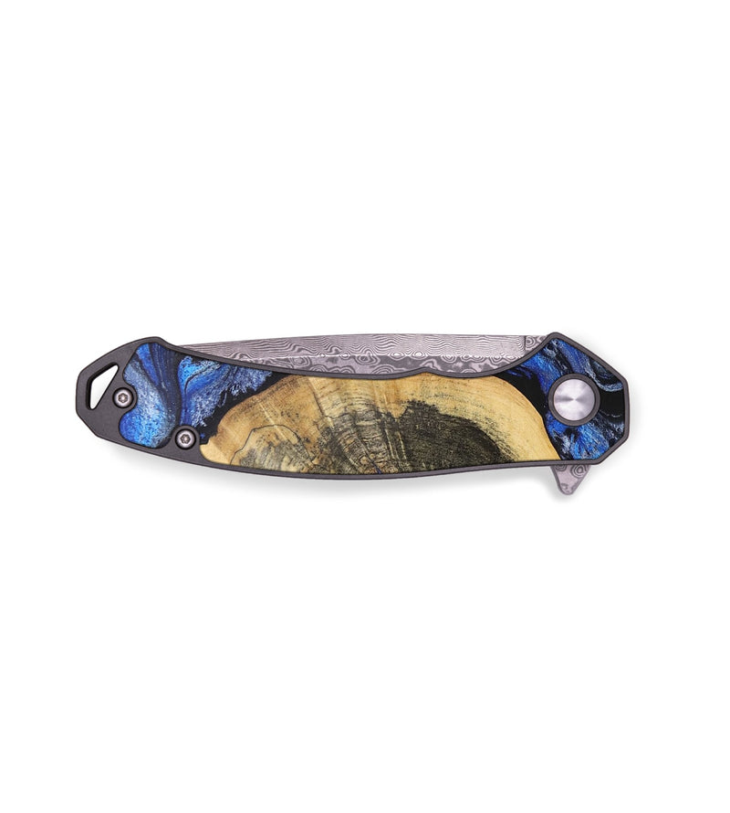 EDC Wood+Resin Pocket Knife - Wanda (Blue, 704200)