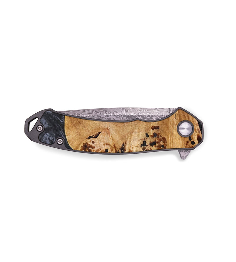EDC Wood+Resin Pocket Knife - Rylee (Pure Black, 704206)