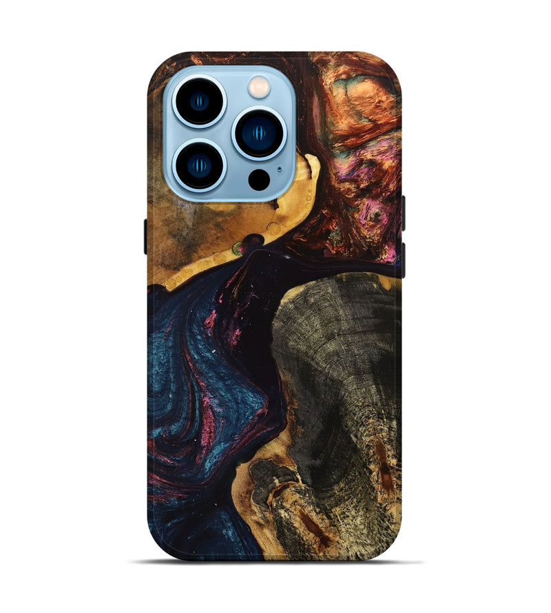 iPhone 14 Pro Wood+Resin Live Edge Phone Case - Estrella (Ombre, 704236)