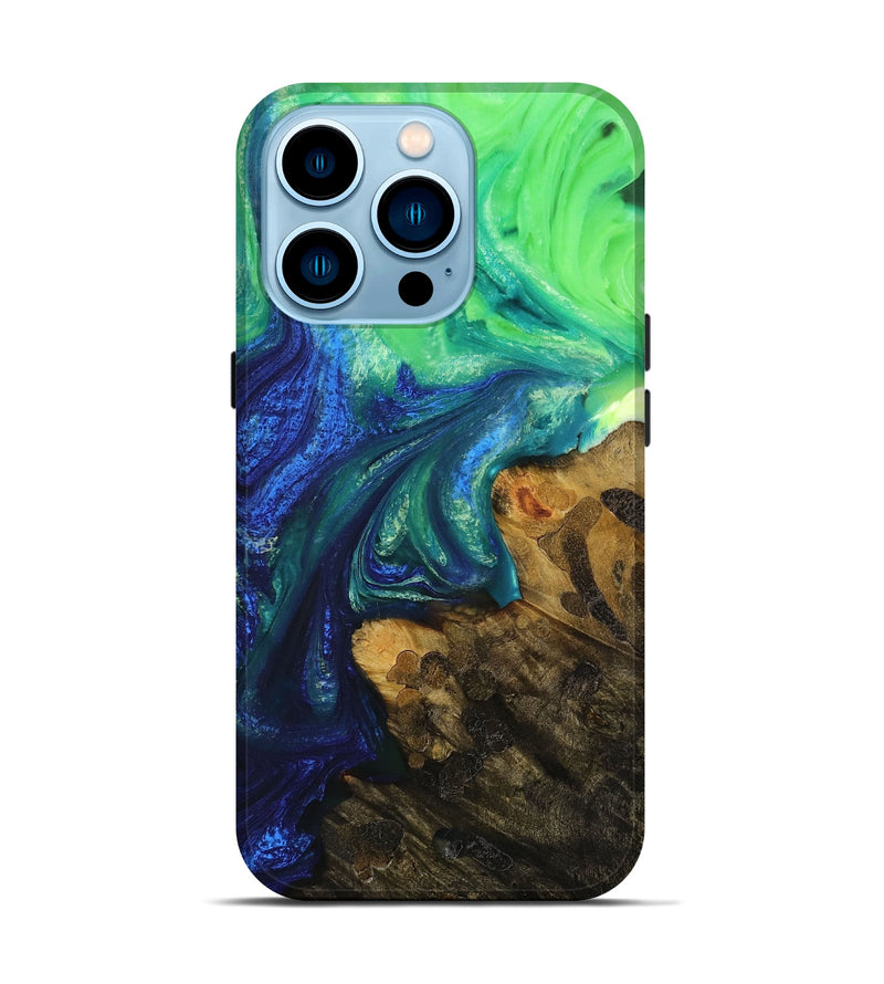 iPhone 14 Pro Wood+Resin Live Edge Phone Case - Chance (Ombre, 704239)