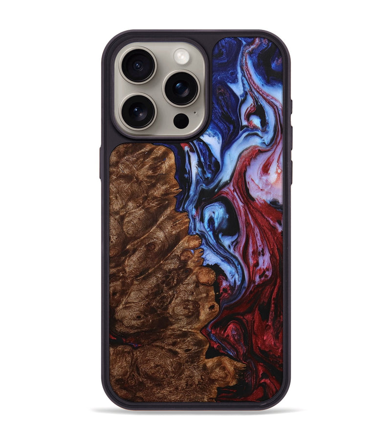 iPhone 15 Pro Max Wood+Resin Phone Case - Velma (Ombre, 704265)