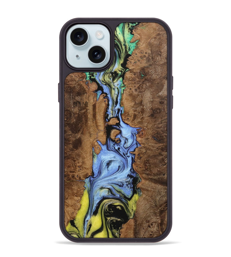 iPhone 15 Plus Wood+Resin Phone Case - Josephine (Ombre, 704305)