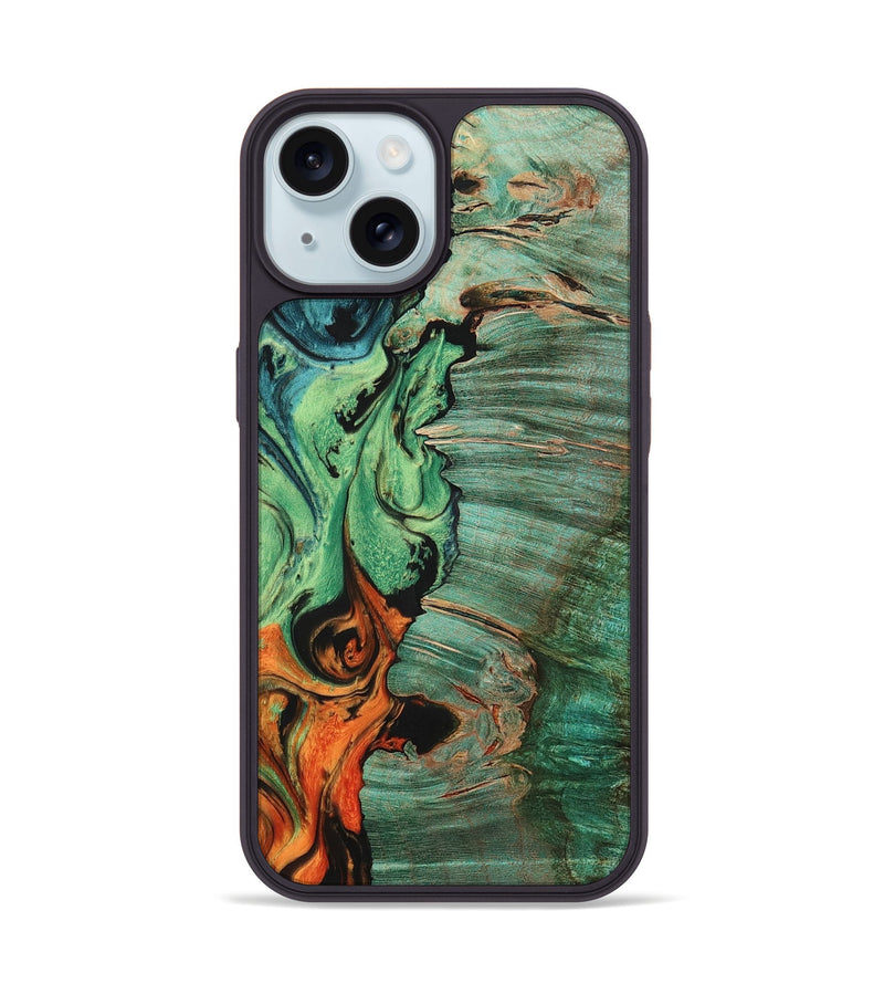 iPhone 15 Wood+Resin Phone Case - Rylee (Ombre, 704320)