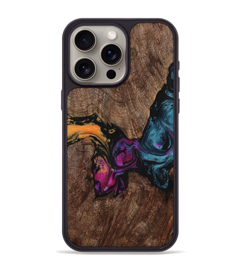 iPhone 15 Pro Max Wood+Resin Phone Case - Lukas (Ombre, 704321)