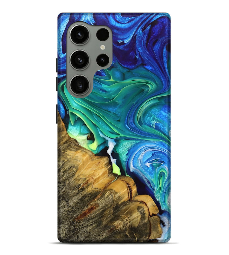 Galaxy S24 Ultra Wood+Resin Live Edge Phone Case - Lana (Ombre, 704326)