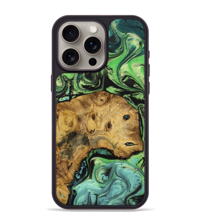iPhone 15 Pro Max Wood+Resin Phone Case - Audrina (Ombre, 704333)