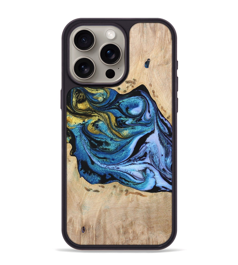 iPhone 15 Pro Max Wood+Resin Phone Case - Noah (Ombre, 704348)