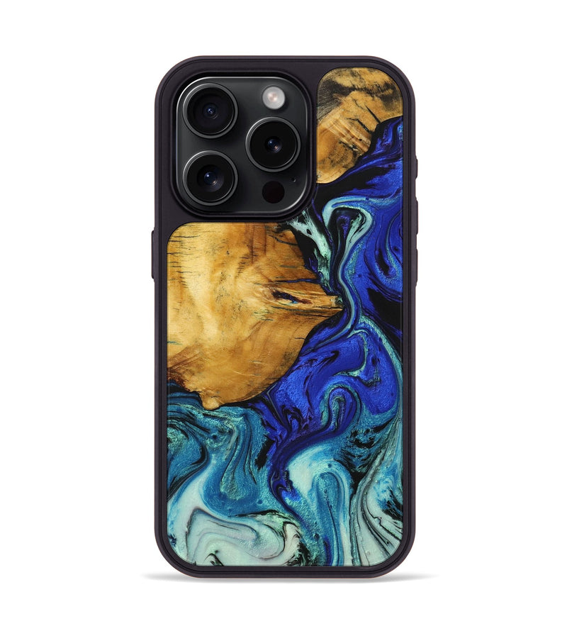 iPhone 15 Pro Wood+Resin Phone Case - Doris (Ombre, 704356)