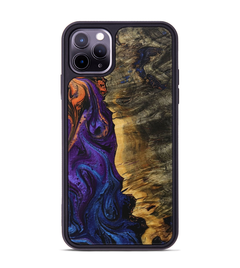 iPhone 11 Pro Max Wood+Resin Phone Case - Frances (Ombre, 704363)