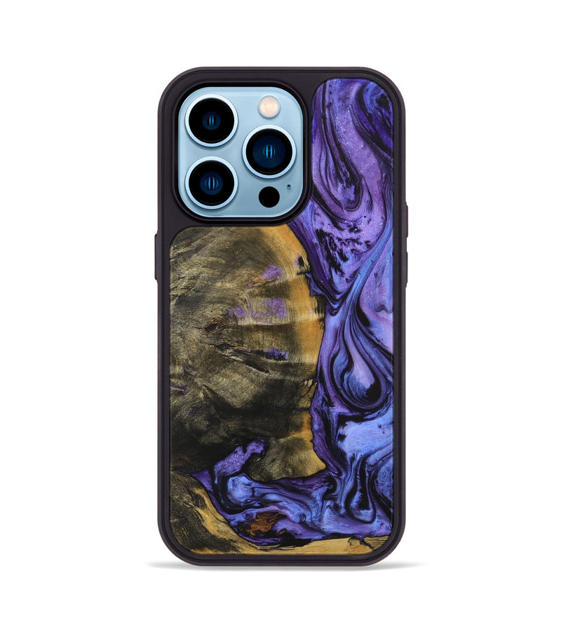 iPhone 14 Pro Wood+Resin Phone Case - Paola (Ombre, 704377)