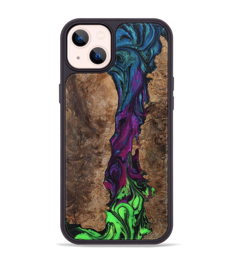 iPhone 14 Plus Wood+Resin Phone Case - Roy (Ombre, 704380)