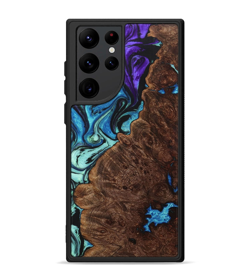 Galaxy S22 Ultra Wood+Resin Phone Case - Kyla (Ombre, 704387)