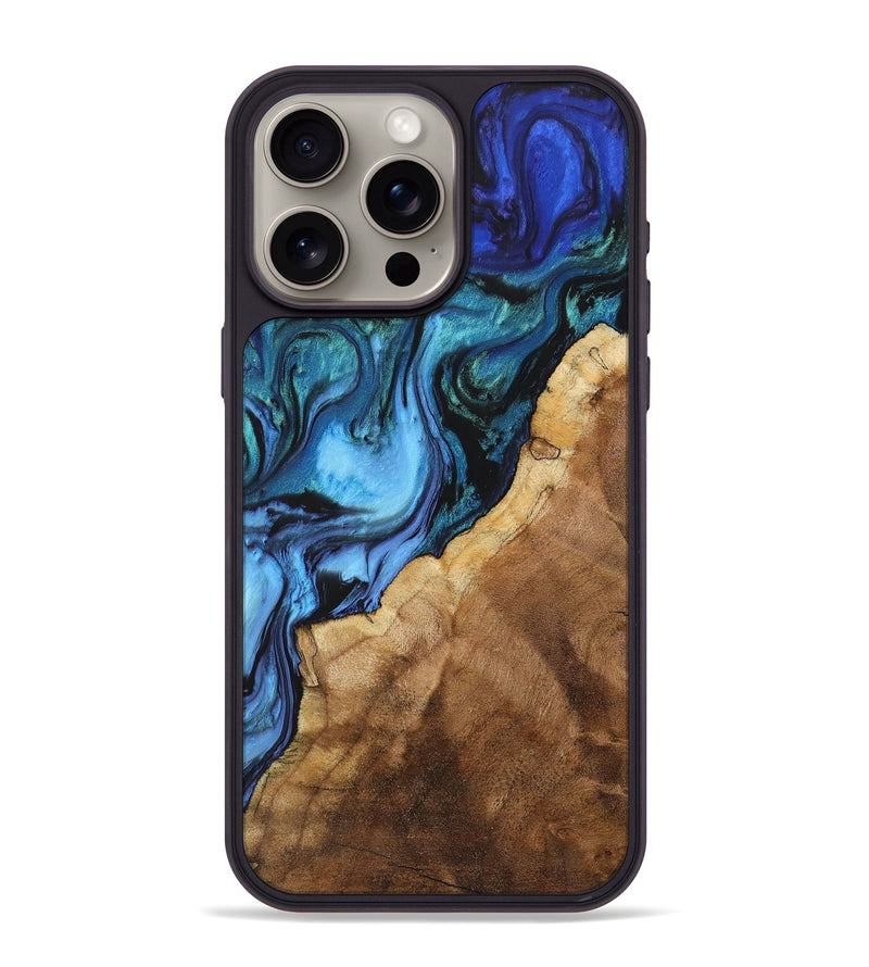 iPhone 15 Pro Max Wood+Resin Phone Case - Maggie (Ombre, 704402)