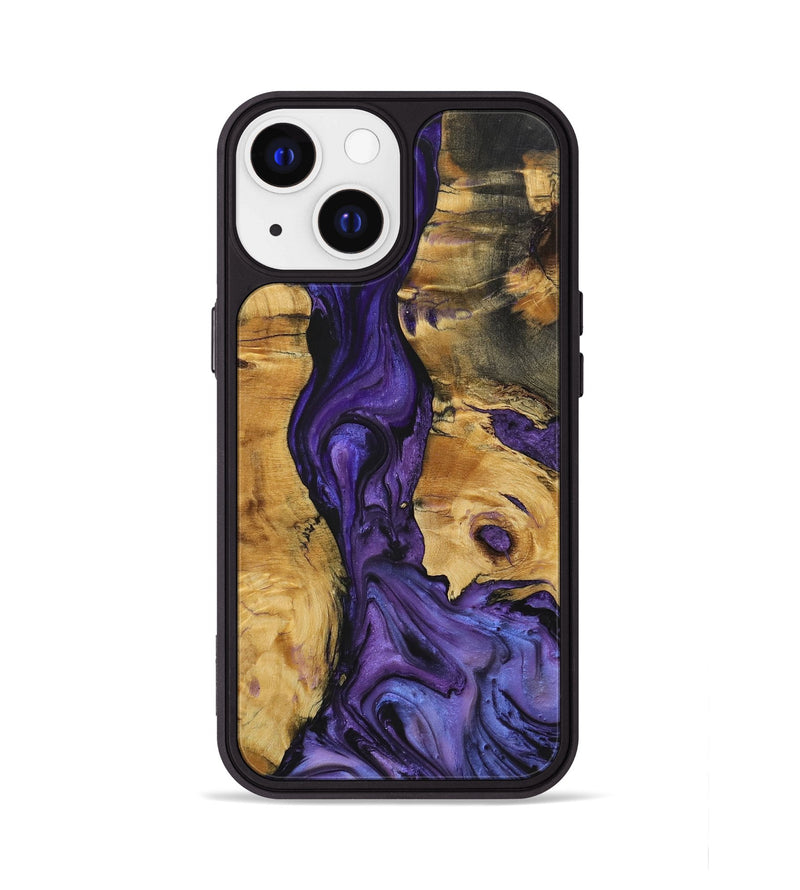iPhone 13 Wood+Resin Phone Case - Kelly (Ombre, 704403)