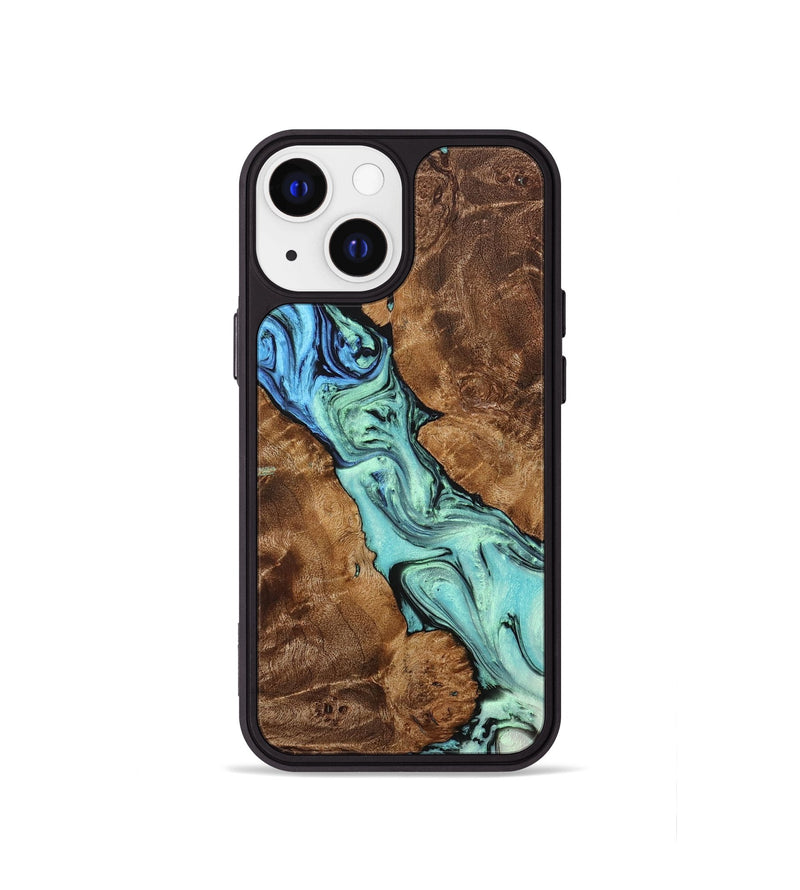 iPhone 13 mini Wood+Resin Phone Case - Raegan (Ombre, 704408)