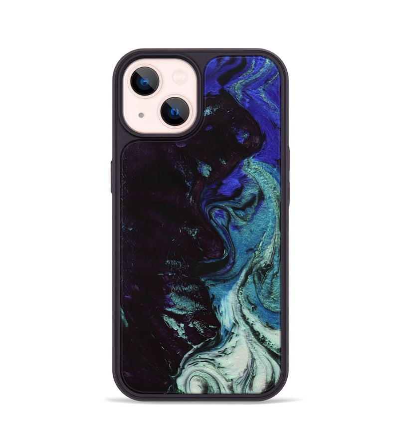iPhone 14 Wood+Resin Phone Case - Tina (Ombre, 704410)
