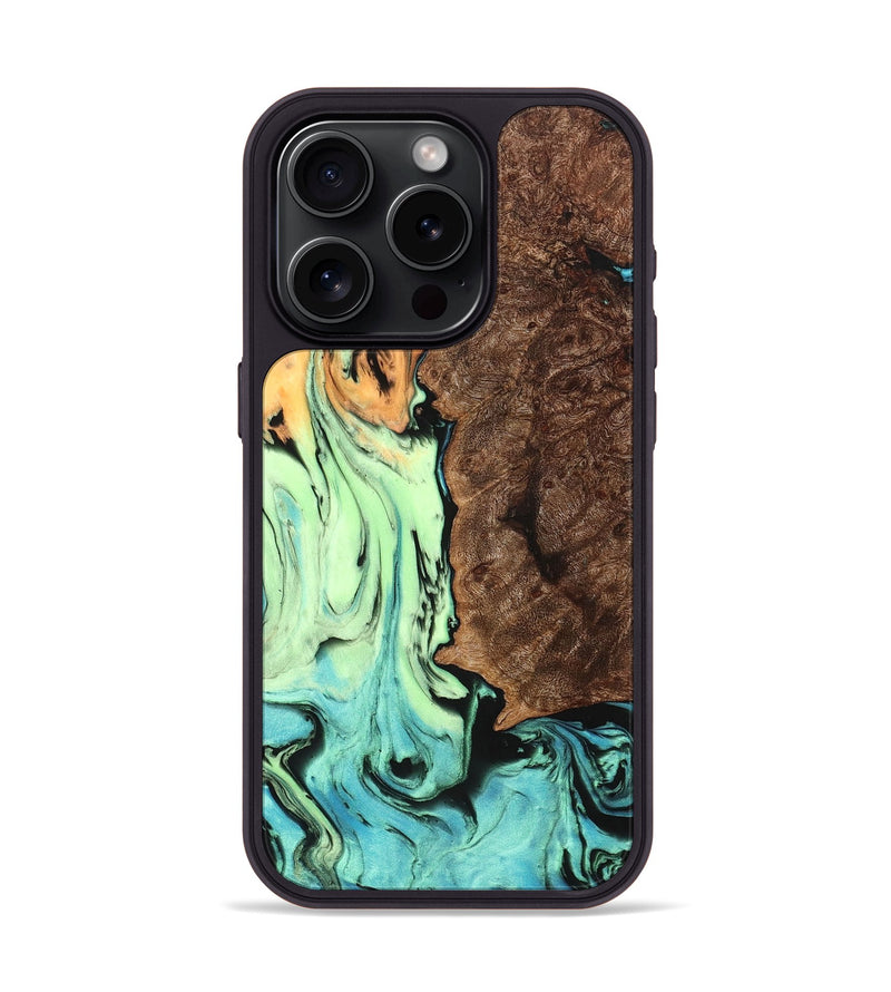 iPhone 15 Pro Wood+Resin Phone Case - Carmen (Ombre, 704414)