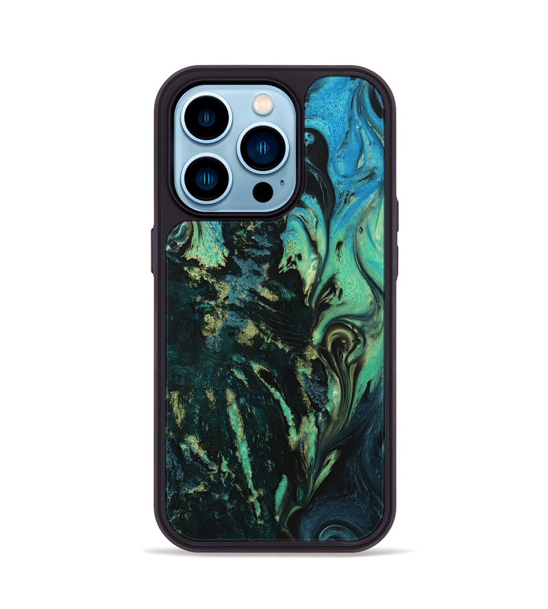 iPhone 14 Pro Wood+Resin Phone Case - Dayanara (Ombre, 704437)