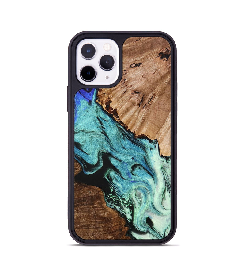 iPhone 11 Pro Wood+Resin Phone Case - Jasper (Ombre, 704446)