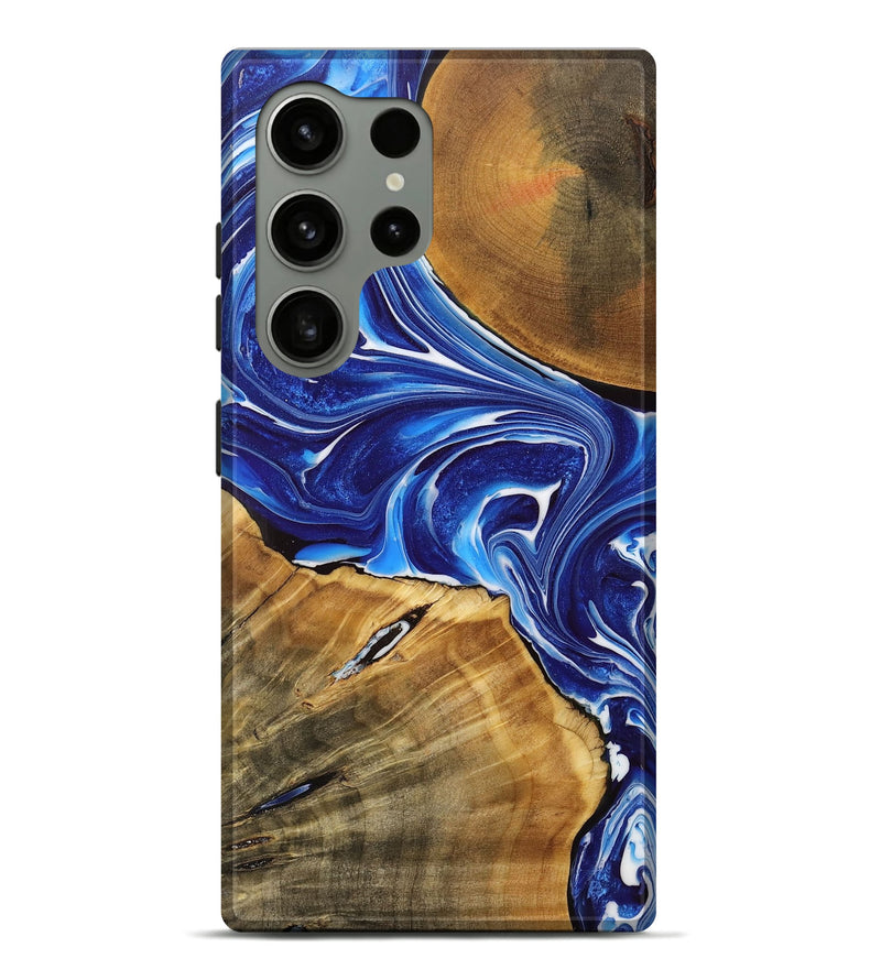 Galaxy S24 Ultra Wood+Resin Live Edge Phone Case - Shaq (Blue, 704602)