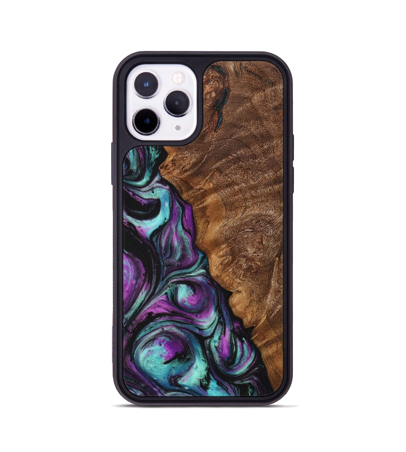 iPhone 11 Pro Wood+Resin Phone Case - Ashleigh (Purple, 704742)