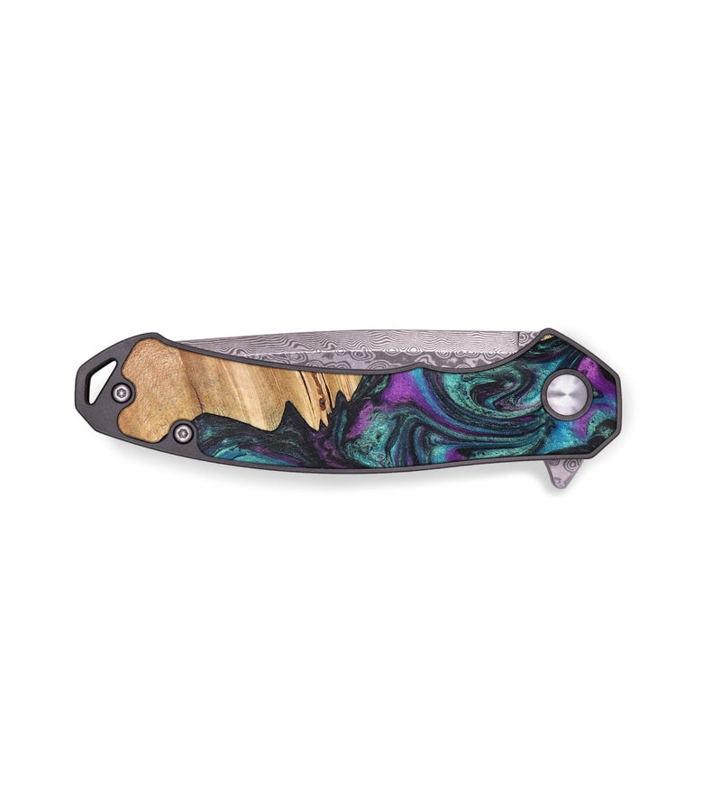 EDC Wood+Resin Pocket Knife - Millie (Purple, 704914)