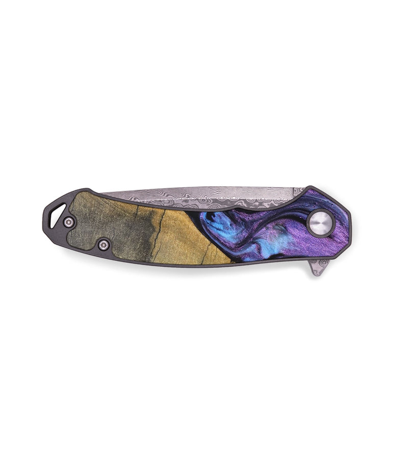 EDC Wood+Resin Pocket Knife - Jazmin (Purple, 704917)