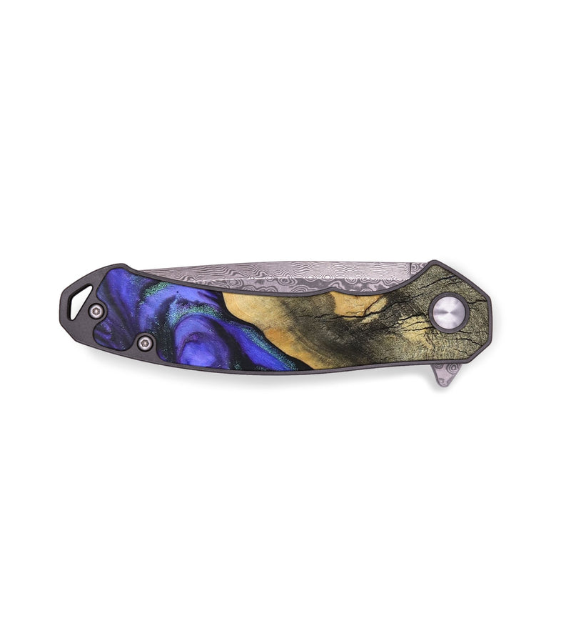 EDC Wood+Resin Pocket Knife - Dewey (Purple, 704918)