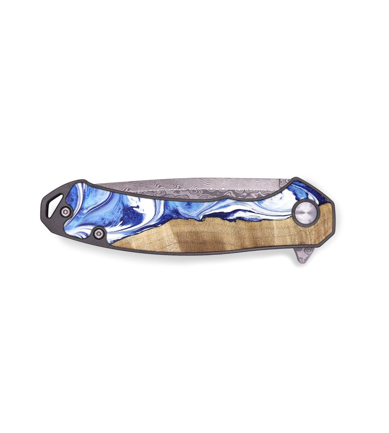 EDC Wood+Resin Pocket Knife - Everleigh (Blue, 704925)