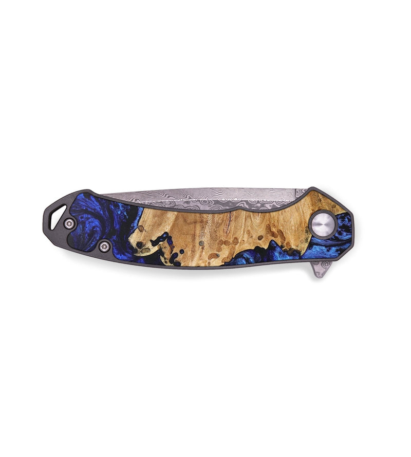 EDC Wood+Resin Pocket Knife - Amanda (Blue, 704930)