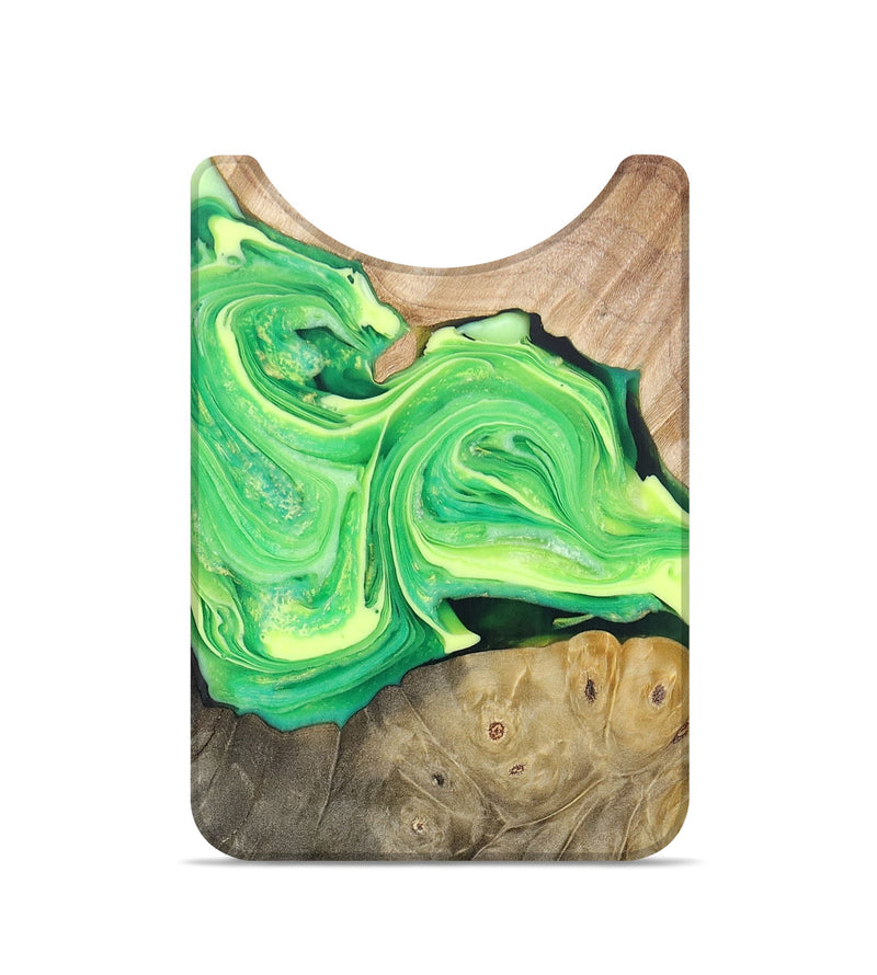 Live Edge Wood+Resin Wallet - Aliyah (Green, 704988)