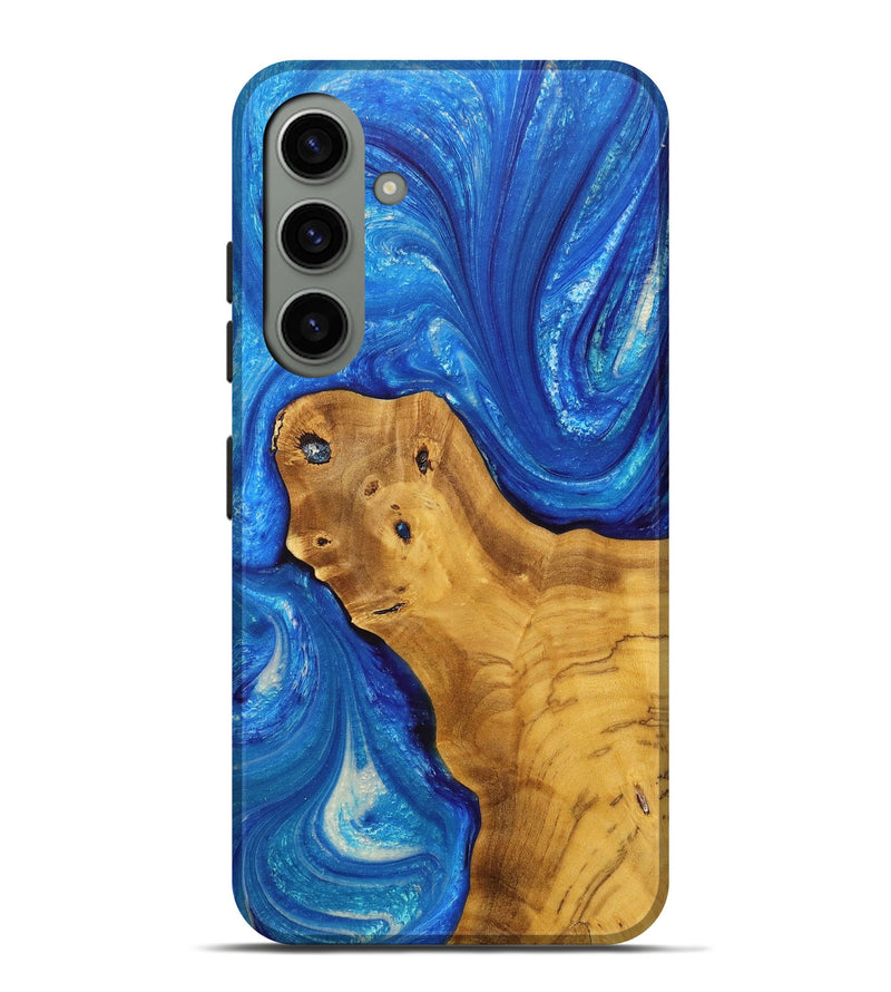 Galaxy S24 Plus Wood+Resin Live Edge Phone Case - Lou (Blue, 704993)