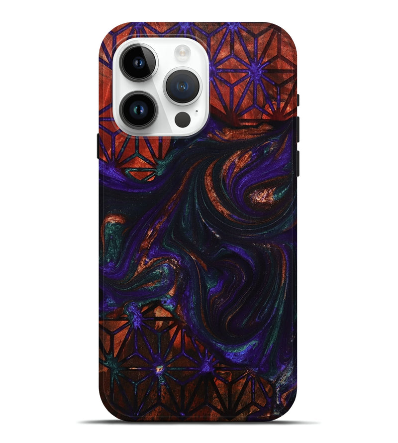 iPhone 15 Pro Max Wood+Resin Live Edge Phone Case - Haylee (Pattern, 705000)
