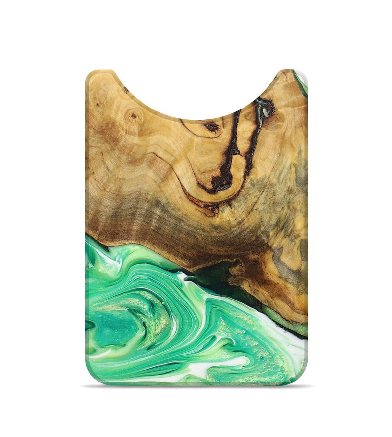 Live Edge Wood+Resin Wallet - Jean (Green, 705203)