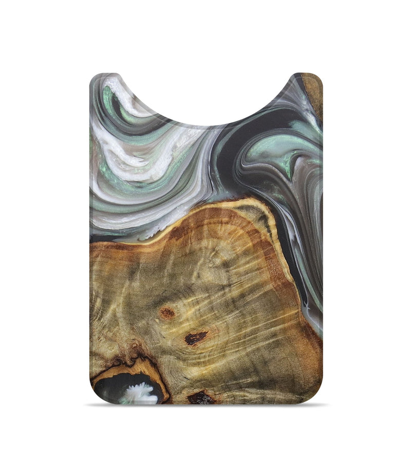 Live Edge Wood+Resin Wallet - Ismael (Black & White, 705221)