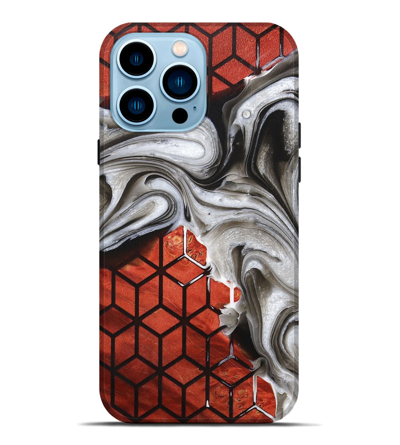 iPhone 14 Pro Max Wood+Resin Live Edge Phone Case - Erma (Pattern, 705232)