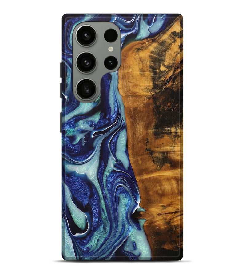 Galaxy S23 Ultra Wood+Resin Live Edge Phone Case - Kassandra (Blue, 705432)