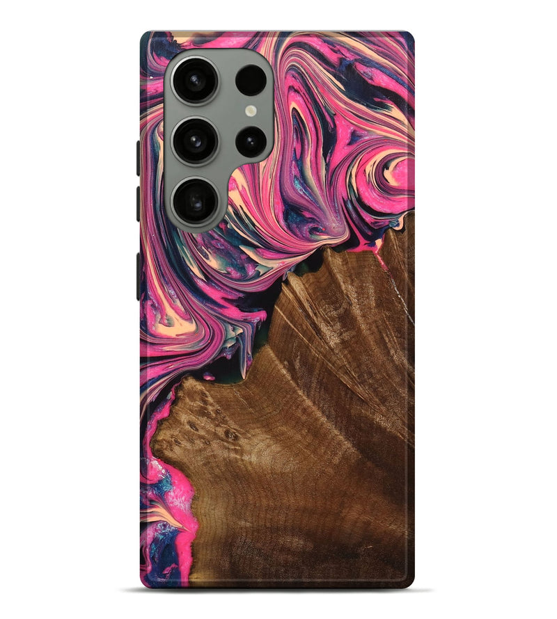 Galaxy S23 Ultra Wood+Resin Live Edge Phone Case - Landon (Purple, 705446)