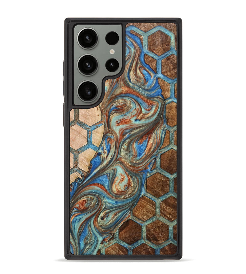 Galaxy S23 Ultra Wood+Resin Phone Case - Roosevelt (Pattern, 705464)