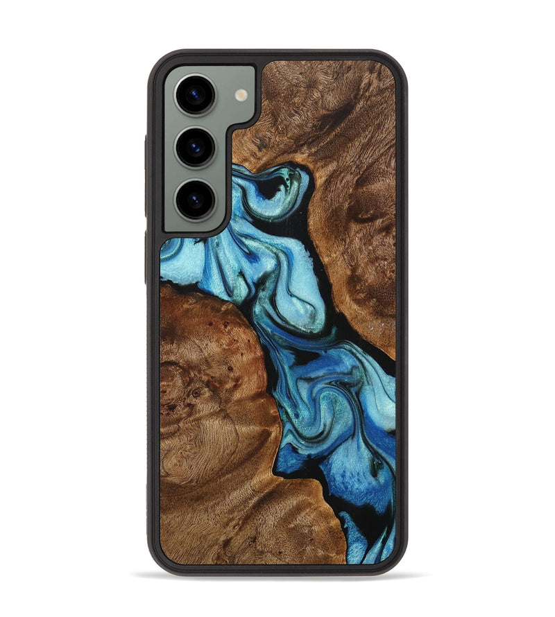 Galaxy S23 Plus Wood+Resin Phone Case - Kiana (Blue, 705492)