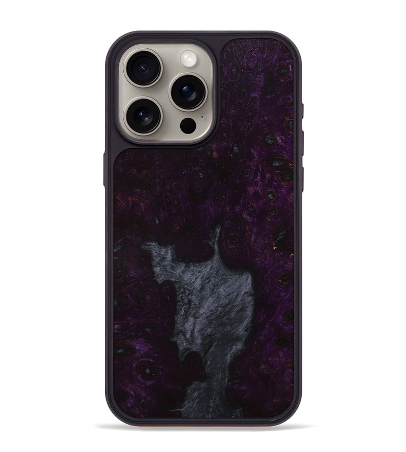 iPhone 15 Pro Max Wood+Resin Phone Case - Janelle (Wood Burl, 705564)