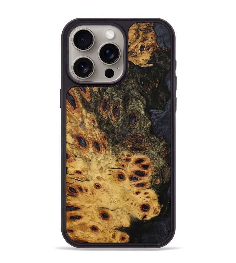 iPhone 15 Pro Max Wood+Resin Phone Case - Niko (Wood Burl, 705567)