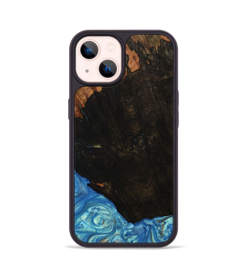 iPhone 14 Wood+Resin Phone Case - Kyrie (Wood Burl, 705587)