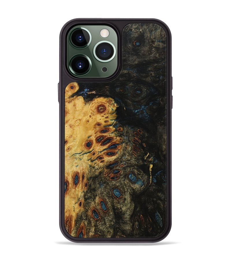 iPhone 13 Pro Max Wood+Resin Phone Case - Lou (Wood Burl, 705597)