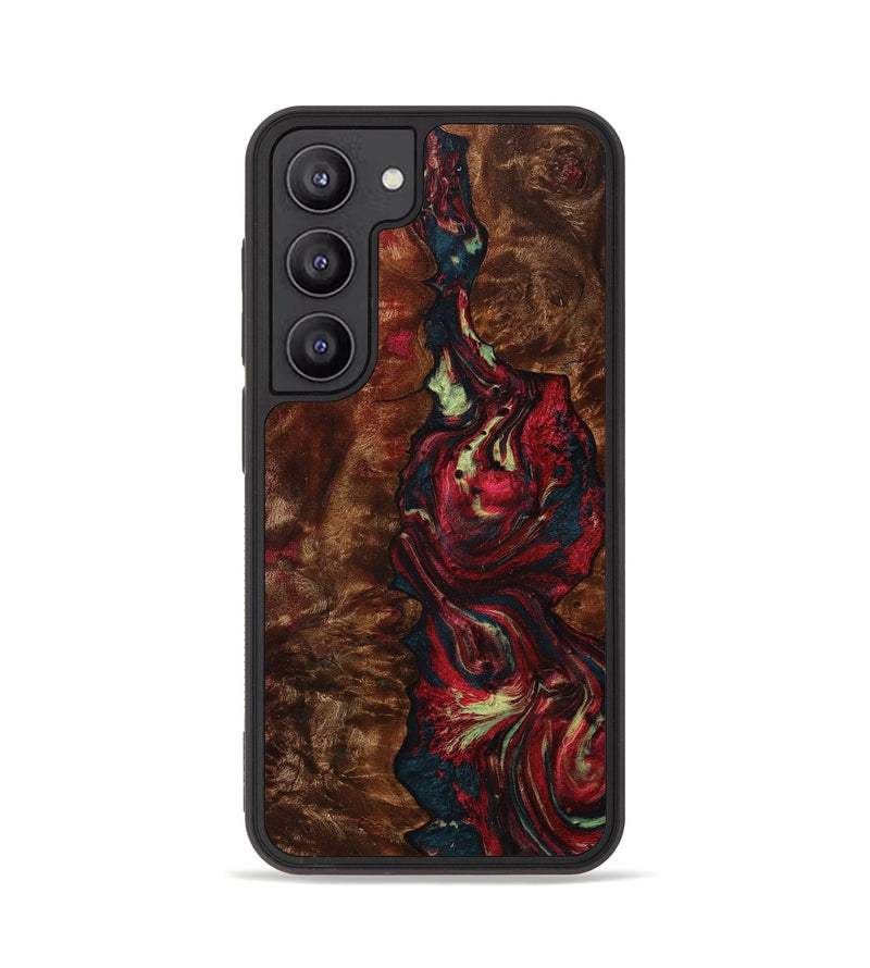 Galaxy S23 Wood+Resin Phone Case - Melody (Red, 705658)