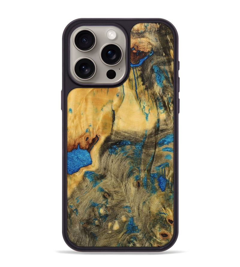 iPhone 15 Pro Max Wood+Resin Phone Case - Ethan (Wood Burl, 705684)