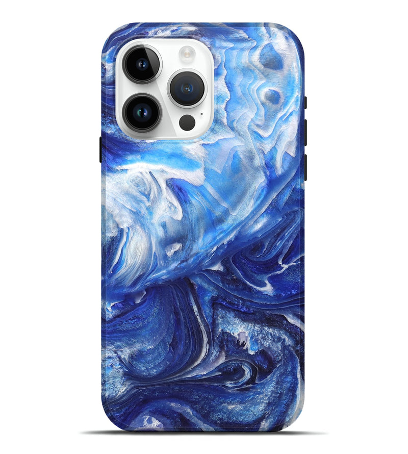 iPhone 15 Pro Max ResinArt Live Edge Phone Case - Margot (Blue, 705695)
