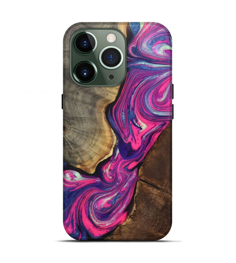 iPhone 13 Pro Wood+Resin Live Edge Phone Case - Morris (Purple, 705714)